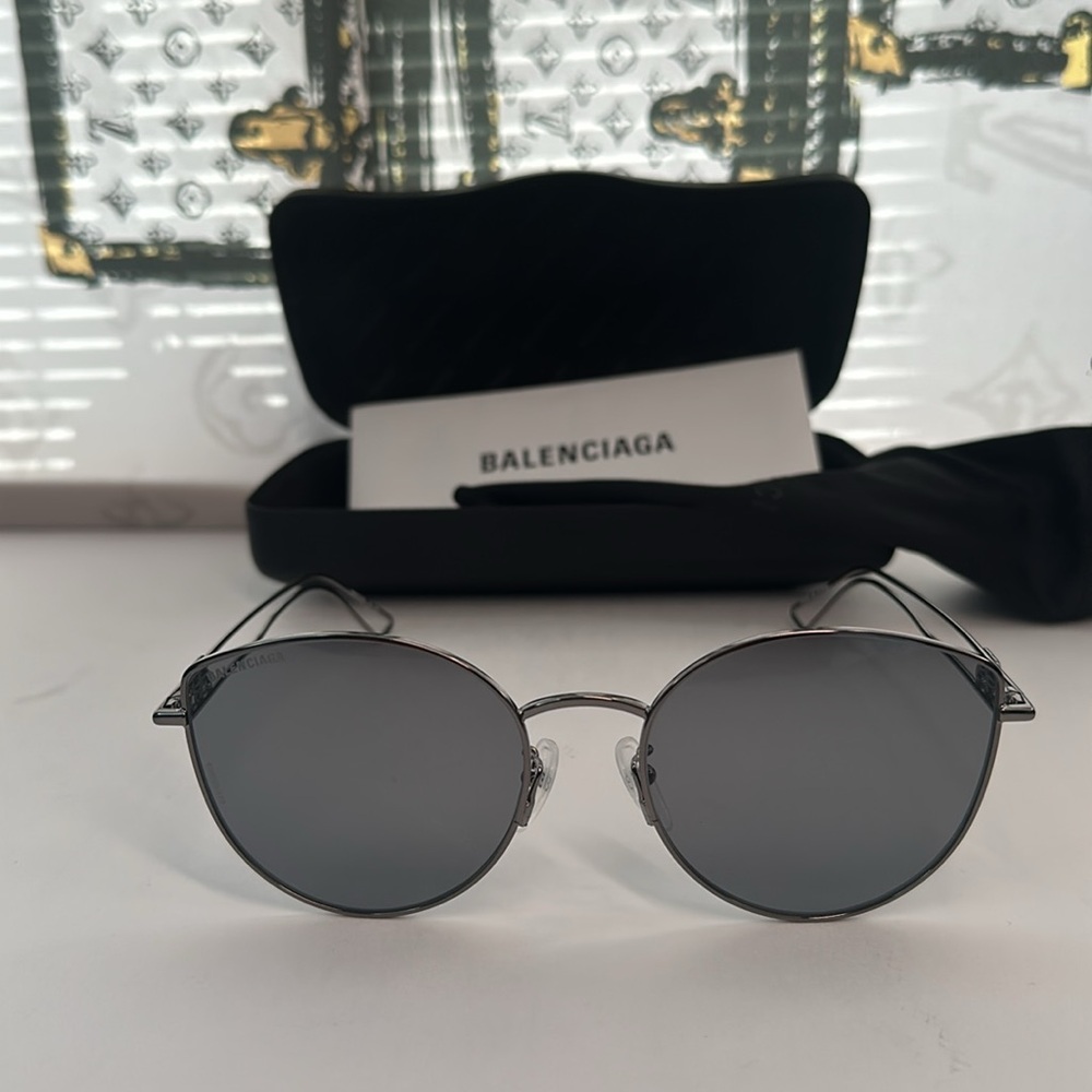 New Authentic Balenciaga™ BB0059SK 003 57 - Ruthenium - Picture 5 of 17